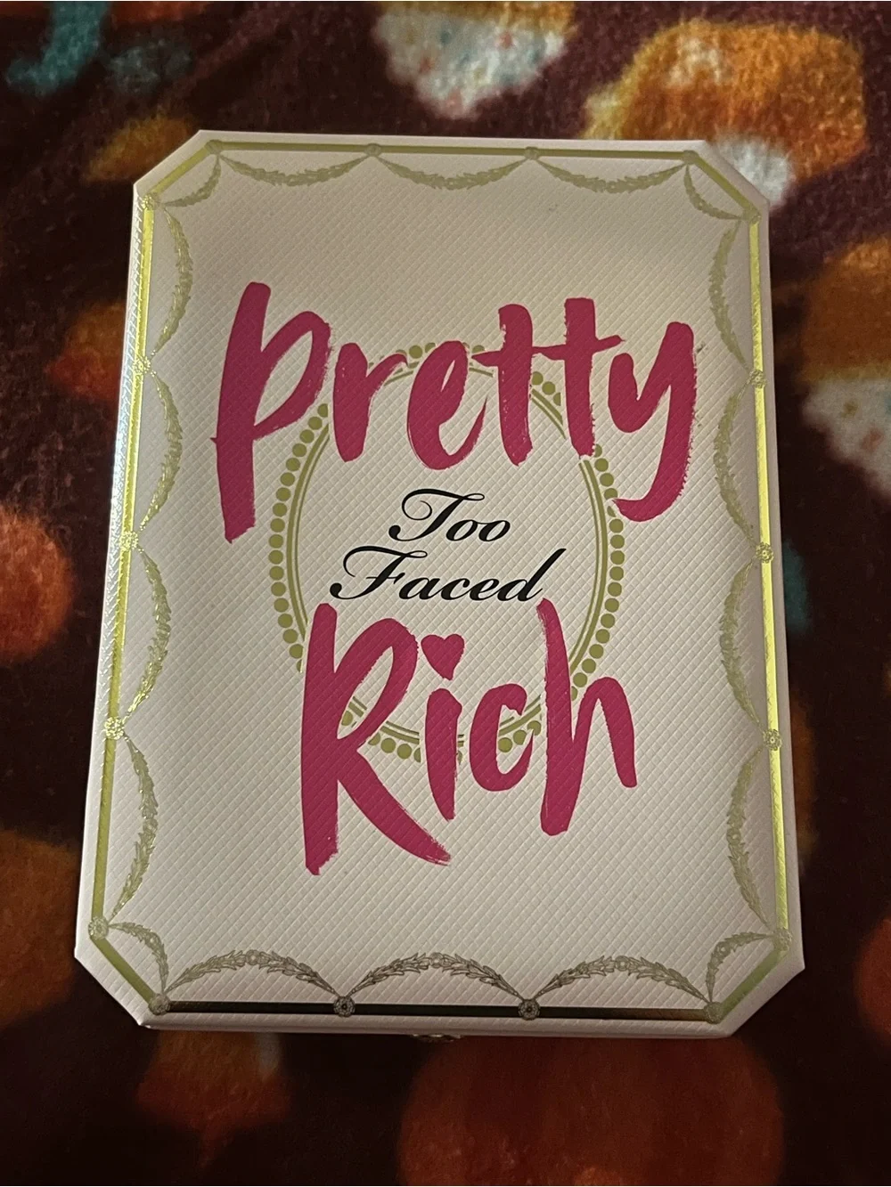 Too Faced Pretty Rich Eyeshadow Palette - Pink & Gold on White